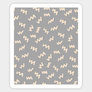 Gray  Abstract Mudcloth Lines Pattern Sticker